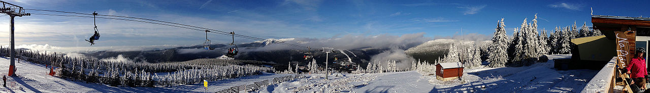 Панорама горнолыжного курорта Шпиндлерув-Млин